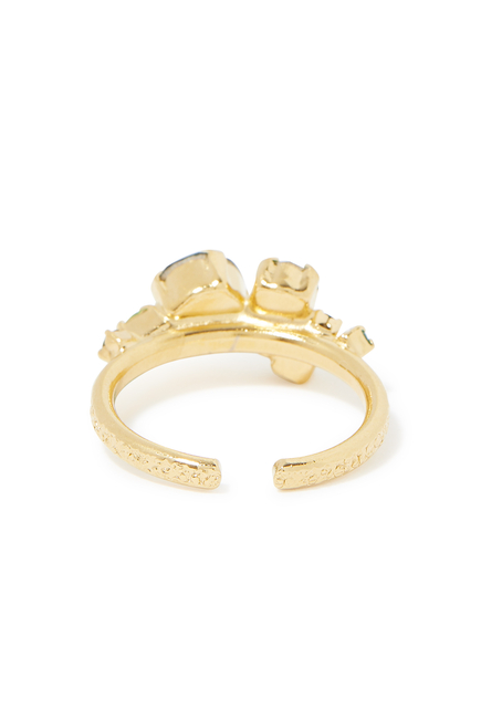 Stardust Ring, 18k Gold-Plated Brass